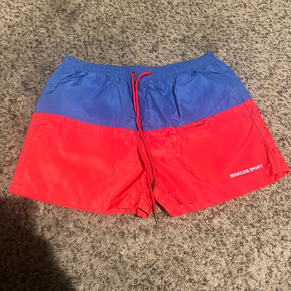 Marcuse Sport Red and Blue Men's Swim Trunks